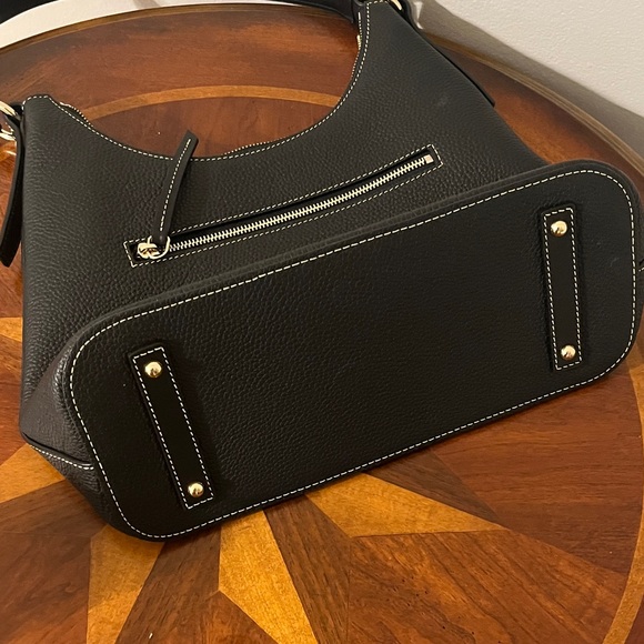 Dooney & Bourke Black Pebble Leather Shoulder Bag - Picture 4 of 5